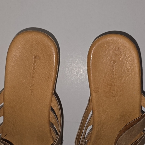 Chocolat Blu Peep Toe Yemaya Slide Platform Cork Wedge Womens Size 10 - Picture 8 of 16